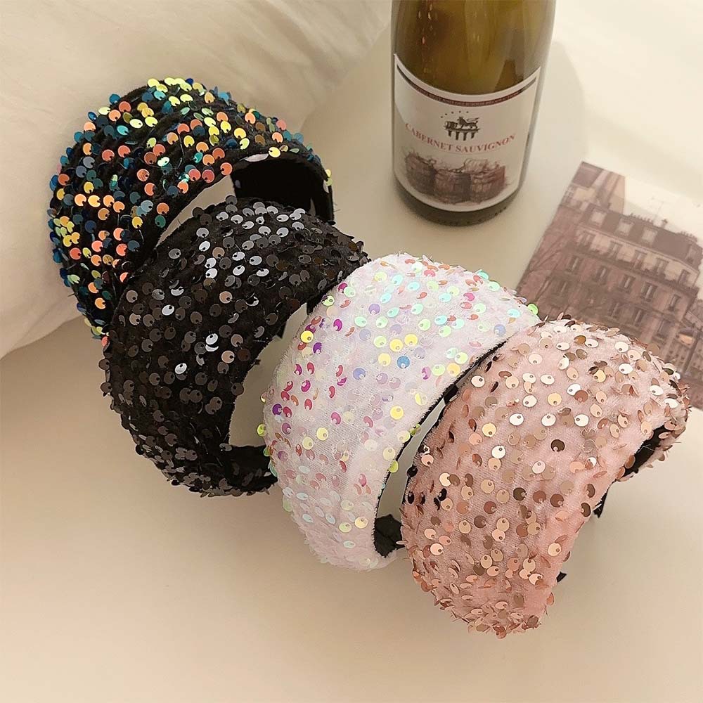 Women'S Accessories Gift Ideas - Nueva diadema ancha con purpurina para