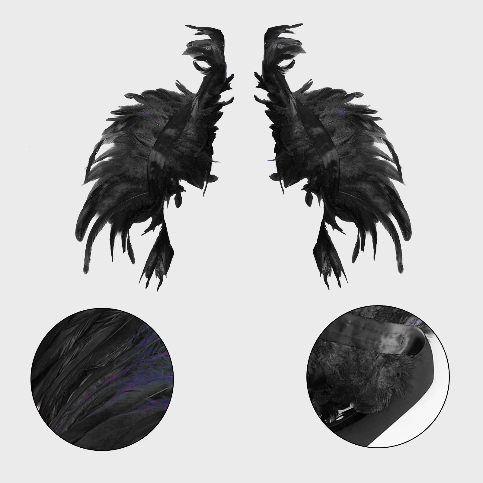 Women'S Accessories Amazon - Chal de plumas góticas transfronterizas de