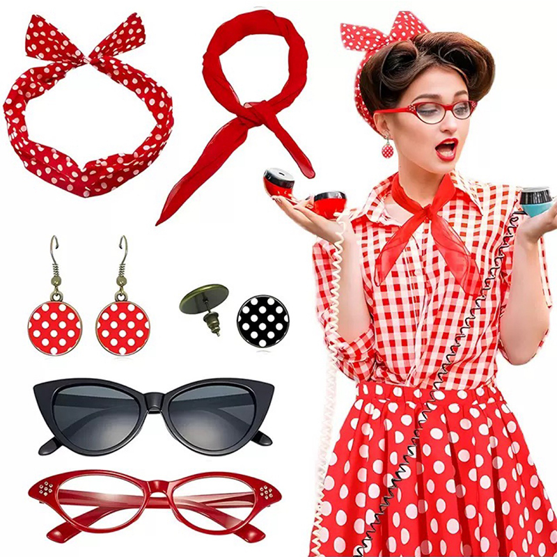 Women'S Accessories In The 1950S - Conjunto de Accesorios de Disfraz de