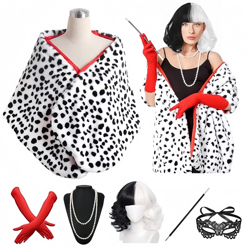 Women'S Accessories In The 1950S - Cruella Deville para mujer, chal corto