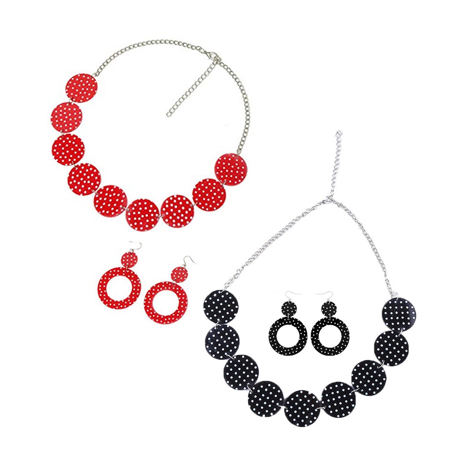 Women'S Accessories In The 1950S - Conjunto de pendientes y collar de