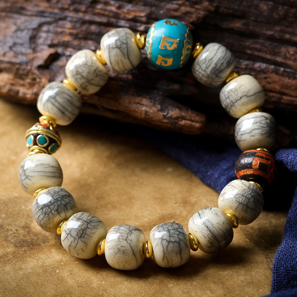 Women Accessories Nepal - Pulsera de cuentas de hueso de