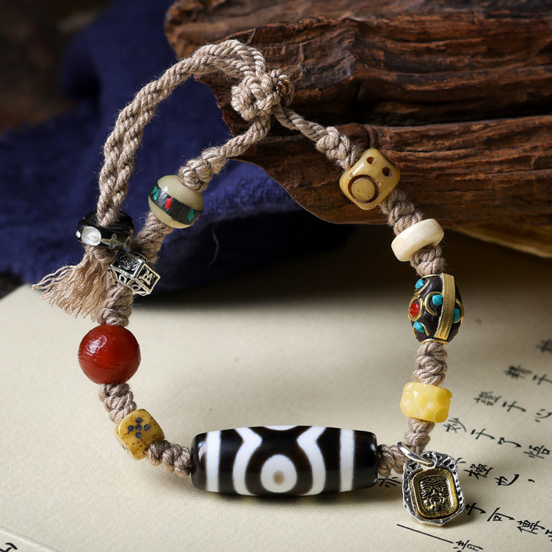 Pulsera de cuentas Dzi tibetan - Women Accessories Nepal reseña y precio
