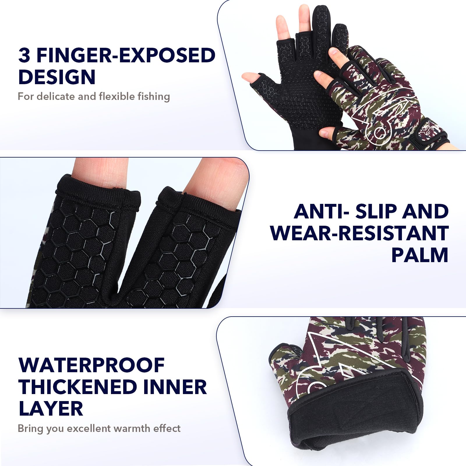 Guantes de pesca con 8 ventila - Women'S Kayak Accessories reseña y precio