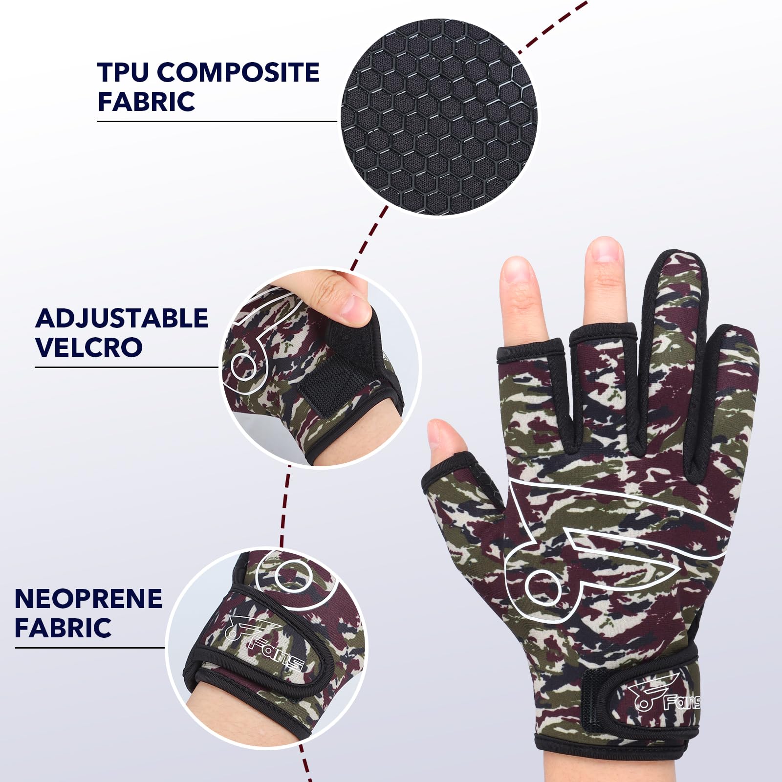 Guantes de pesca con 8 ventila - Women'S Kayak Accessories reseña y precio