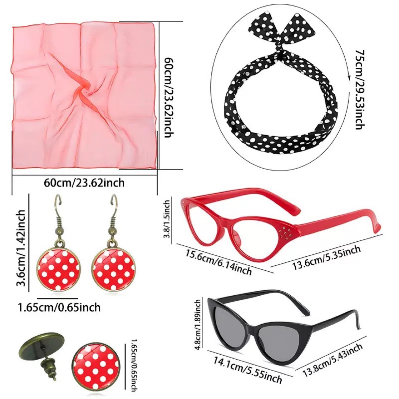 Disfraz de fiesta hippie retro - Women'S Accessories In The 1950S reseña y precio