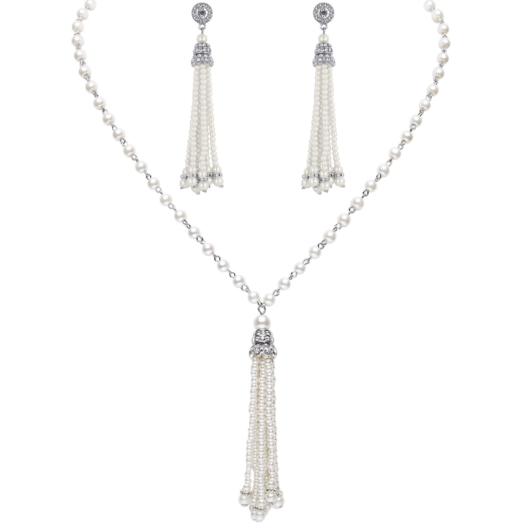 3-piece Set of Long Pearl Neck - Women'S Accessories In The 1950S reseña y precio