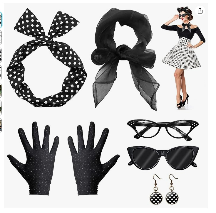 Accesorios de disfraz de disco - Women'S Accessories In The 1950S reseña y precio