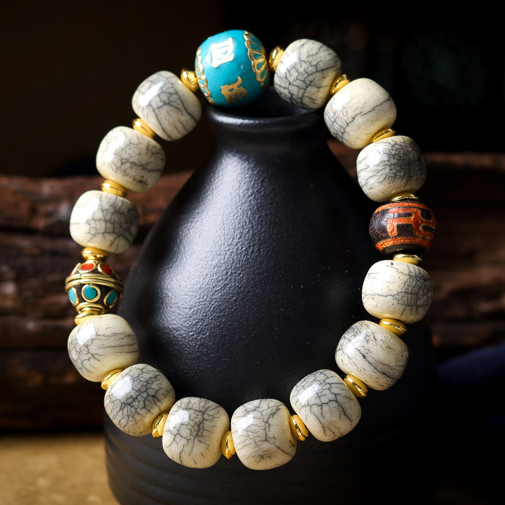 Pulsera de cuentas de hueso de - Women Accessories Nepal reseña y precio
